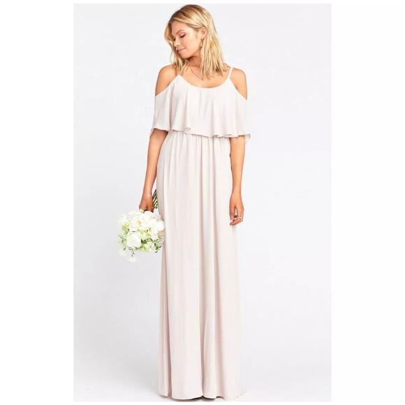 Show Me Your Mumu NWT Caitlin Ruffle Square Neck A-Line Formal Maxi Dress XS - Picture 1 of 11